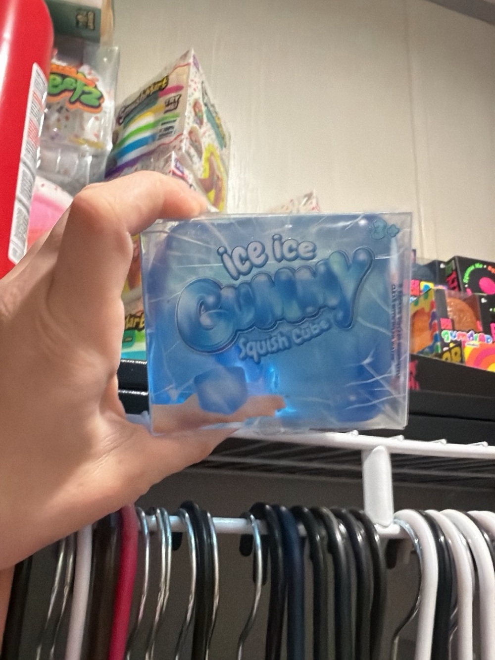 Gummy Squish Cube - Blue Sensory Toy